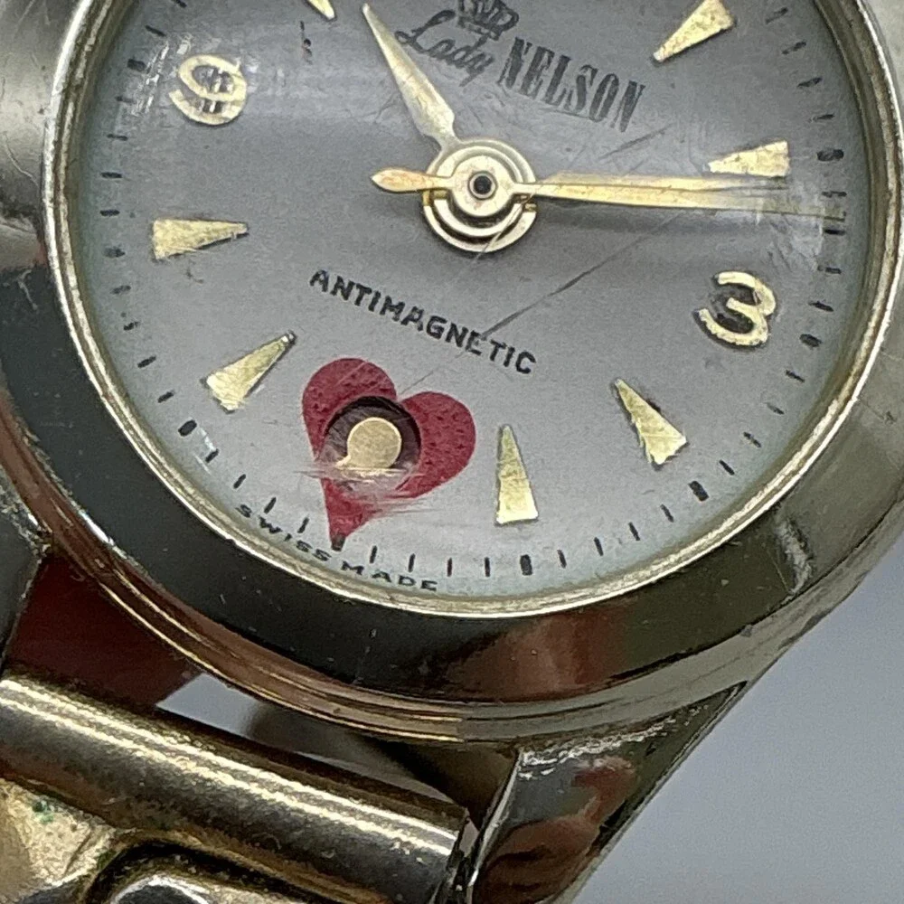 Vintage Nelson Lady Nelson Womens Watch 26mm Two Tone Antimagnetic Swiss